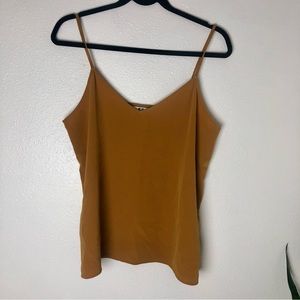 Mustard colored spaghetti strap tank top polyester M/L